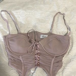 Light Purple Oh Polly Bustier/Corset Top